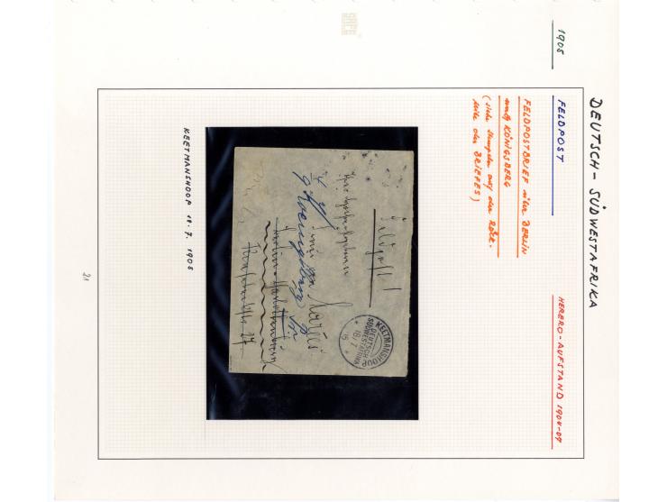 1891/1919, DOA, DSWA, Kamerun und Togo, sehr schöne gestempelte Sammlung mit einigen Briefen ab Vorläufern, dabei viele besse