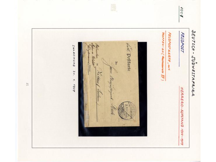 1891/1919, DOA, DSWA, Kamerun und Togo, sehr schöne gestempelte Sammlung mit einigen Briefen ab Vorläufern, dabei viele besse