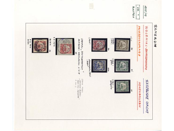 1891/1919, DOA, DSWA, Kamerun und Togo, sehr schöne gestempelte Sammlung mit einigen Briefen ab Vorläufern, dabei viele besse