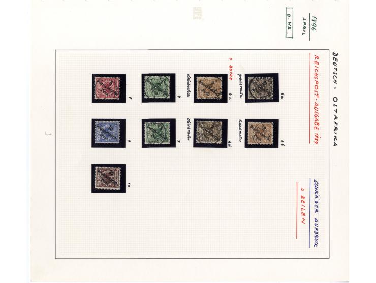 1891/1919, DOA, DSWA, Kamerun und Togo, sehr schöne gestempelte Sammlung mit einigen Briefen ab Vorläufern, dabei viele besse
