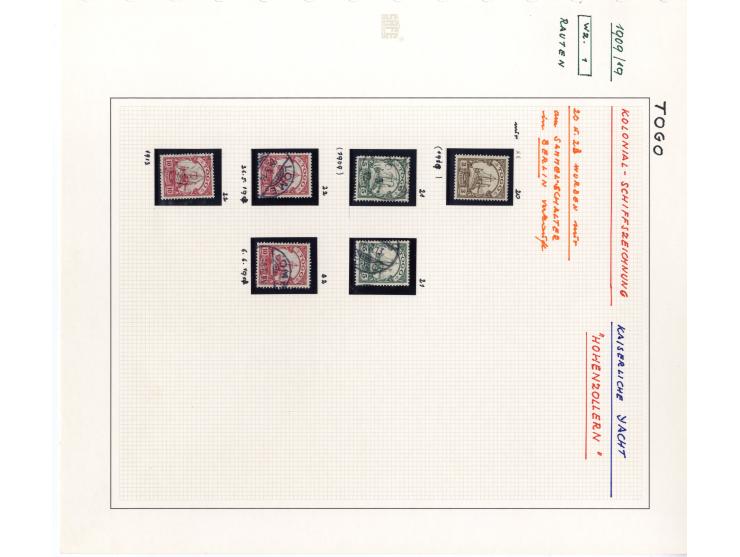1891/1919, DOA, DSWA, Kamerun und Togo, sehr schöne gestempelte Sammlung mit einigen Briefen ab Vorläufern, dabei viele besse