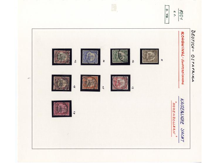 1891/1919, DOA, DSWA, Kamerun und Togo, sehr schöne gestempelte Sammlung mit einigen Briefen ab Vorläufern, dabei viele besse