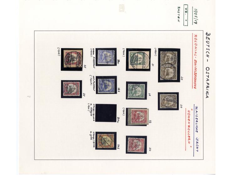 1891/1919, DOA, DSWA, Kamerun und Togo, sehr schöne gestempelte Sammlung mit einigen Briefen ab Vorläufern, dabei viele besse