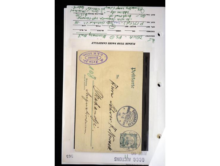 1890/1917, Partie mit ca. 45 Briefen, Karten und Ganzsachen inkl. KGF-Post Kiautschou und Schiffspost, dabei Vorläufer-Franka