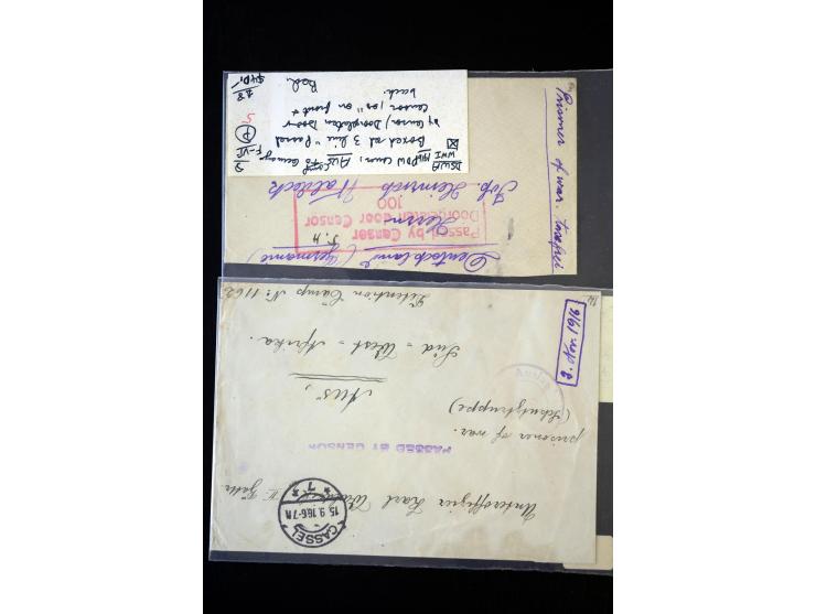 1890/1917, Partie mit ca. 45 Briefen, Karten und Ganzsachen inkl. KGF-Post Kiautschou und Schiffspost, dabei Vorläufer-Franka
