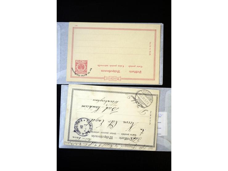 1890/1917, Partie mit ca. 45 Briefen, Karten und Ganzsachen inkl. KGF-Post Kiautschou und Schiffspost, dabei Vorläufer-Franka