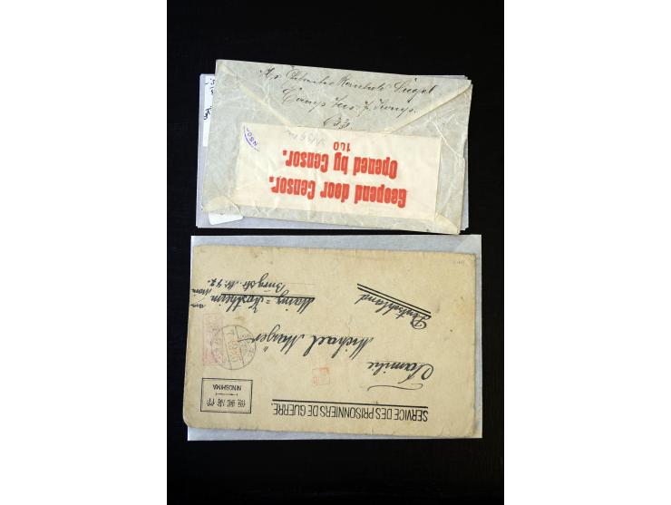 1890/1917, Partie mit ca. 45 Briefen, Karten und Ganzsachen inkl. KGF-Post Kiautschou und Schiffspost, dabei Vorläufer-Franka