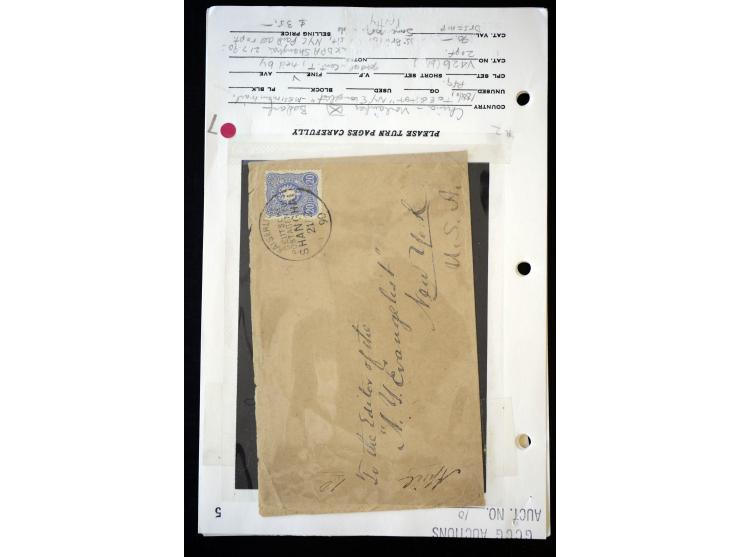 1890/1917, Partie mit ca. 45 Briefen, Karten und Ganzsachen inkl. KGF-Post Kiautschou und Schiffspost, dabei Vorläufer-Franka