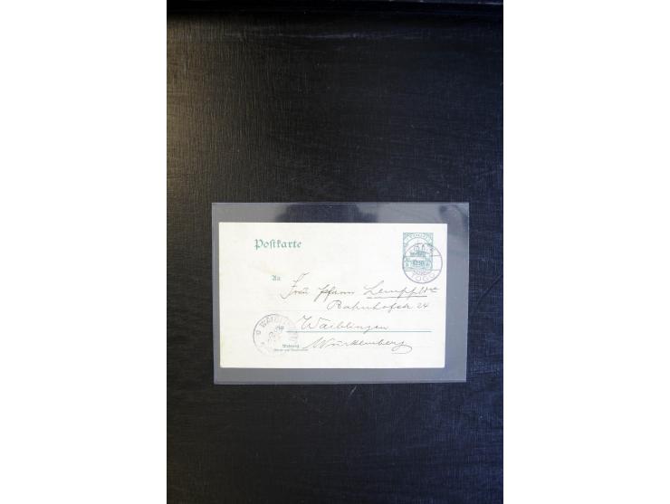 1894/1916, Partie mit 32 Briefen, Karten und Ganzsachen ab China Vorläufer-R-Brief bis Togo Ganzachen-Doppel-Karte P4, dabei 