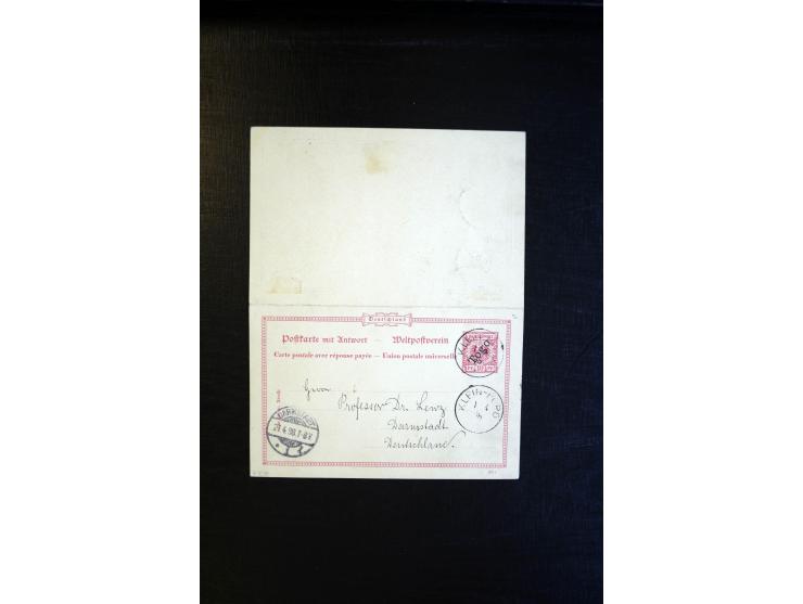 1894/1916, Partie mit 32 Briefen, Karten und Ganzsachen ab China Vorläufer-R-Brief bis Togo Ganzachen-Doppel-Karte P4, dabei 