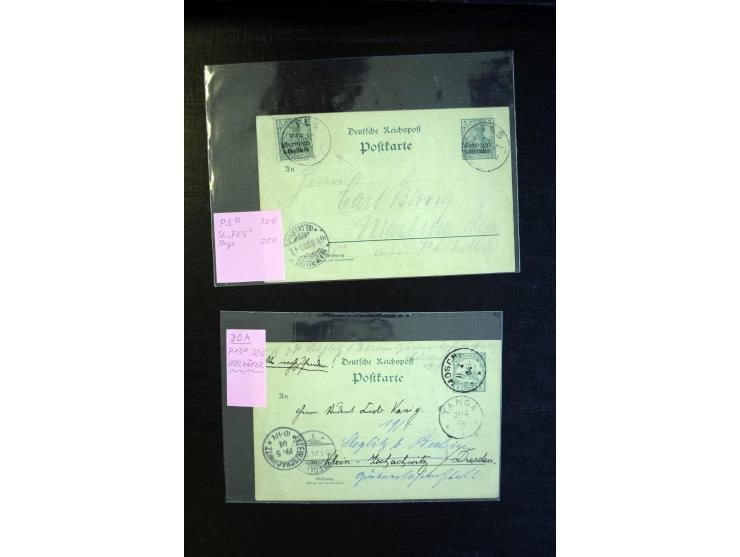 1894/1916, Partie mit 32 Briefen, Karten und Ganzsachen ab China Vorläufer-R-Brief bis Togo Ganzachen-Doppel-Karte P4, dabei 