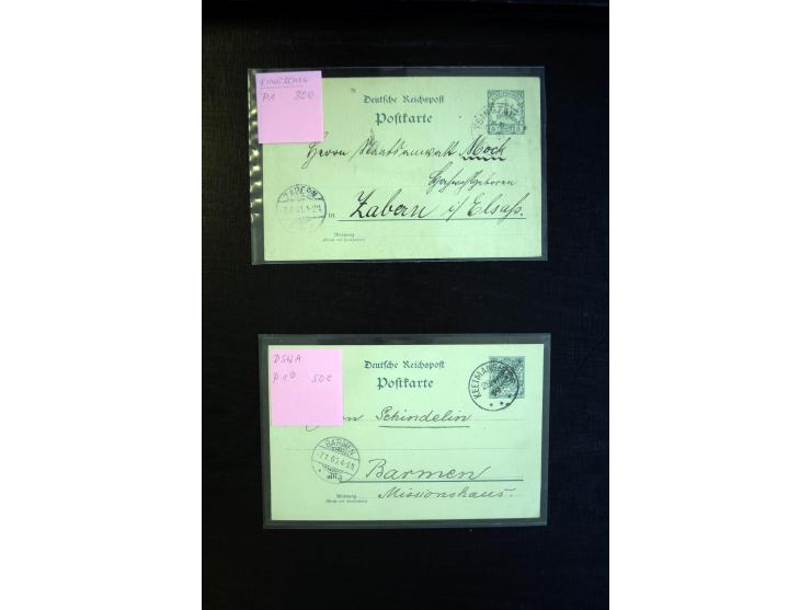 1894/1916, Partie mit 32 Briefen, Karten und Ganzsachen ab China Vorläufer-R-Brief bis Togo Ganzachen-Doppel-Karte P4, dabei 