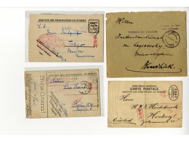 1898/1919, interessanter Posten mit ca. 70 Briefen, Karten und Ganzsachen inkl. viel KGF-Post (u.a. DSWA und viel Kiautschou)