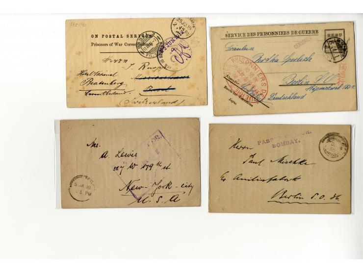 1898/1919, interessanter Posten mit ca. 70 Briefen, Karten und Ganzsachen inkl. viel KGF-Post (u.a. DSWA und viel Kiautschou)