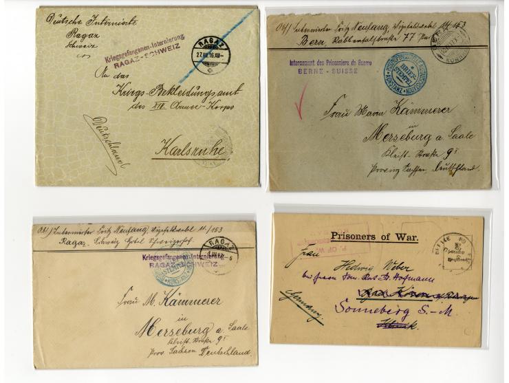 1898/1919, interessanter Posten mit ca. 70 Briefen, Karten und Ganzsachen inkl. viel KGF-Post (u.a. DSWA und viel Kiautschou)