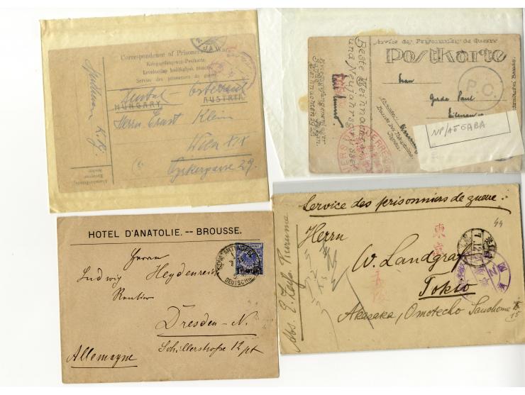 1898/1919, interessanter Posten mit ca. 70 Briefen, Karten und Ganzsachen inkl. viel KGF-Post (u.a. DSWA und viel Kiautschou)