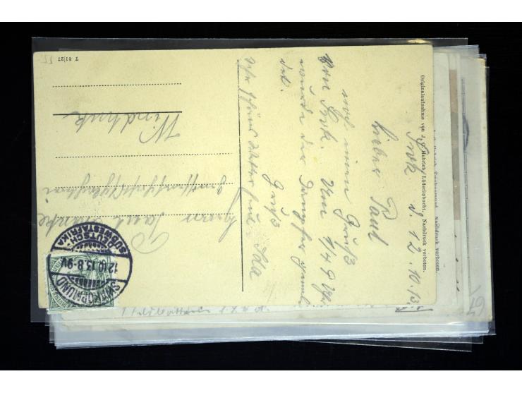 1898/1913, Partie mit 36 Ansichtskarten und 2 Privat-Ganzsachenkarten, bis auf 3 Karten alle gebraucht mit entsprechenden Ste