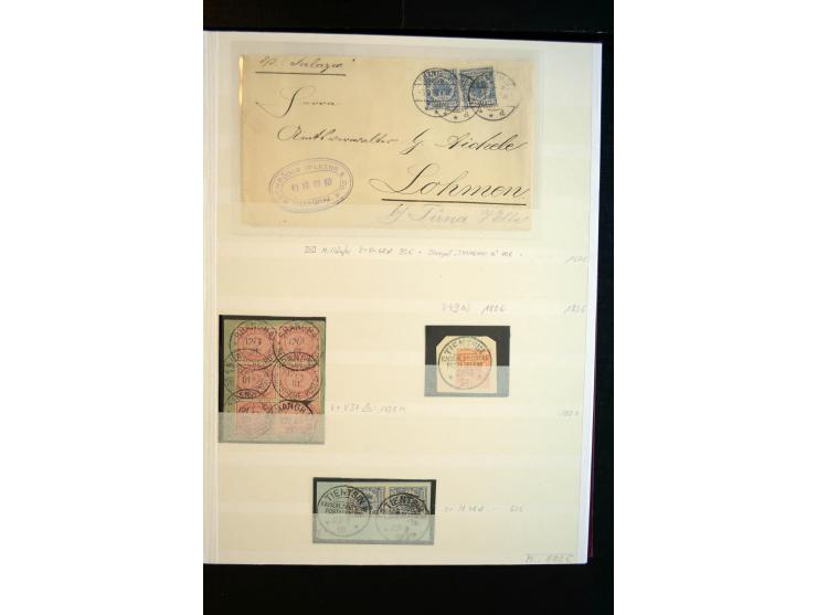 1894/1912, meist ungebrauchte und gestempelte Sammlung inkl. etwas Kiautschou mit u.a. 8 Briefen, Karten und Ganzsachen, dabe