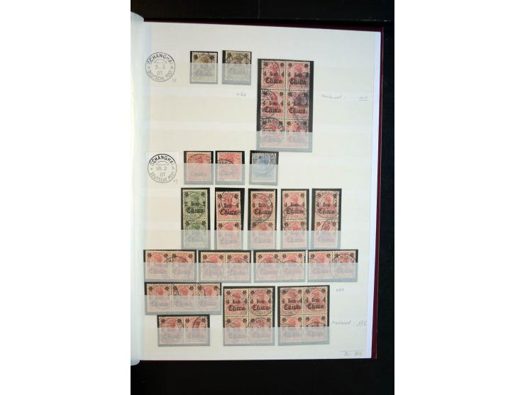 1894/1912, meist ungebrauchte und gestempelte Sammlung inkl. etwas Kiautschou mit u.a. 8 Briefen, Karten und Ganzsachen, dabe