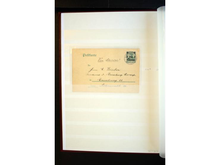 1894/1912, meist ungebrauchte und gestempelte Sammlung inkl. etwas Kiautschou mit u.a. 8 Briefen, Karten und Ganzsachen, dabe