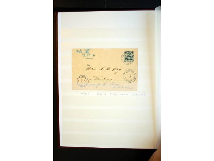 1894/1912, meist ungebrauchte und gestempelte Sammlung inkl. etwas Kiautschou mit u.a. 8 Briefen, Karten und Ganzsachen, dabe