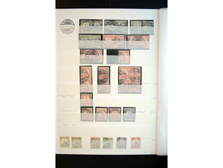1894/1912, meist ungebrauchte und gestempelte Sammlung inkl. etwas Kiautschou mit u.a. 8 Briefen, Karten und Ganzsachen, dabe