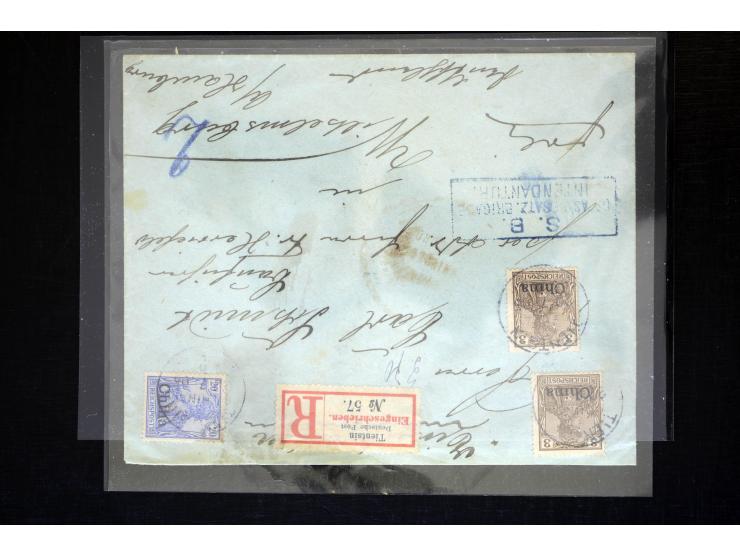 1893/1913, Partie mit 24 Briefen, Karten und Ganzsachen inkl. etwas Kiautschou, dabei Vorläufer-Brief von Tientsin mit zweima