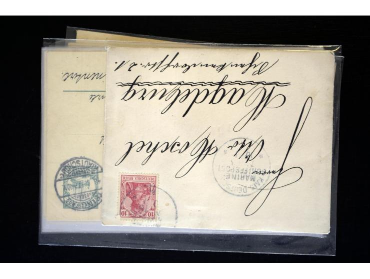 1893/1913, Partie mit 24 Briefen, Karten und Ganzsachen inkl. etwas Kiautschou, dabei Vorläufer-Brief von Tientsin mit zweima