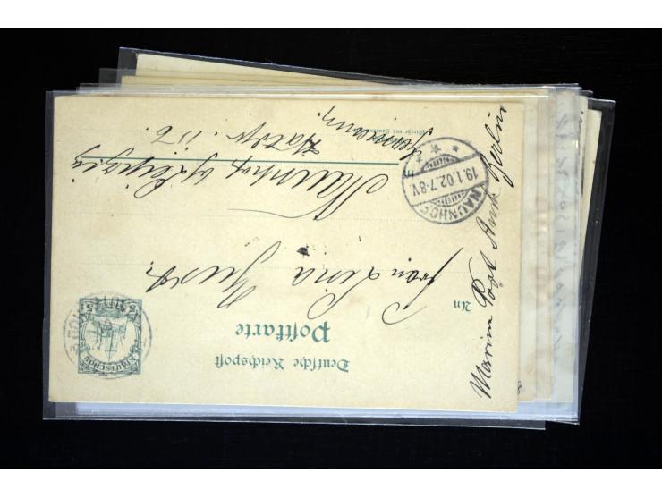1893/1913, Partie mit 24 Briefen, Karten und Ganzsachen inkl. etwas Kiautschou, dabei Vorläufer-Brief von Tientsin mit zweima