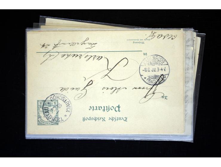 1893/1913, Partie mit 24 Briefen, Karten und Ganzsachen inkl. etwas Kiautschou, dabei Vorläufer-Brief von Tientsin mit zweima