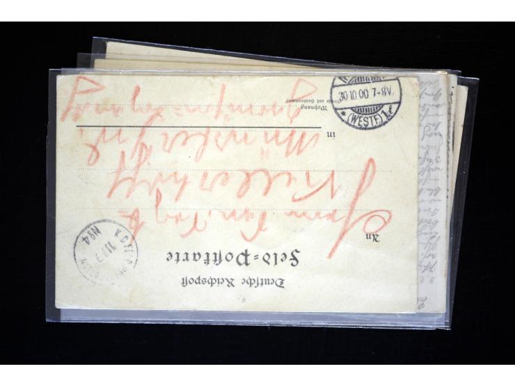 1893/1913, Partie mit 24 Briefen, Karten und Ganzsachen inkl. etwas Kiautschou, dabei Vorläufer-Brief von Tientsin mit zweima