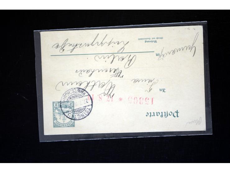 1893/1913, Partie mit 24 Briefen, Karten und Ganzsachen inkl. etwas Kiautschou, dabei Vorläufer-Brief von Tientsin mit zweima