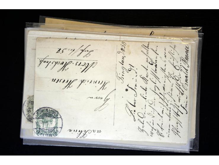 1893/1913, Partie mit 24 Briefen, Karten und Ganzsachen inkl. etwas Kiautschou, dabei Vorläufer-Brief von Tientsin mit zweima