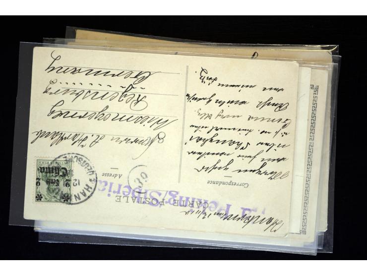 1893/1913, Partie mit 24 Briefen, Karten und Ganzsachen inkl. etwas Kiautschou, dabei Vorläufer-Brief von Tientsin mit zweima