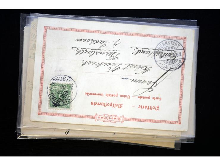 1893/1913, Partie mit 24 Briefen, Karten und Ganzsachen inkl. etwas Kiautschou, dabei Vorläufer-Brief von Tientsin mit zweima