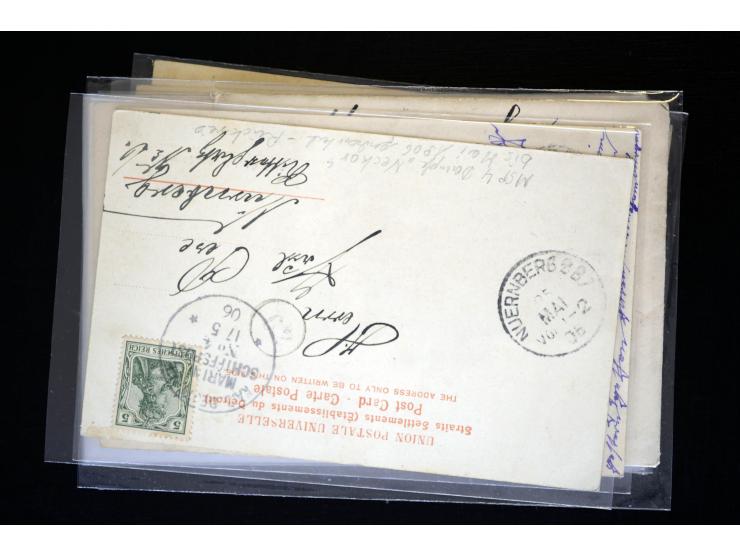 1893/1913, Partie mit 24 Briefen, Karten und Ganzsachen inkl. etwas Kiautschou, dabei Vorläufer-Brief von Tientsin mit zweima