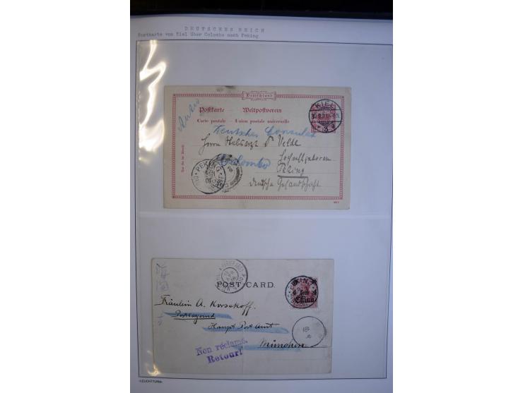 1897/1915, interessante Sammlung mit ca. 55 Briefen, Karten und Ganzsachen ab Vorläufer-Ausgaben, dabei R-Sendungen, Feldpost