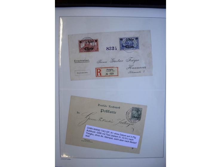 1897/1915, interessante Sammlung mit ca. 55 Briefen, Karten und Ganzsachen ab Vorläufer-Ausgaben, dabei R-Sendungen, Feldpost