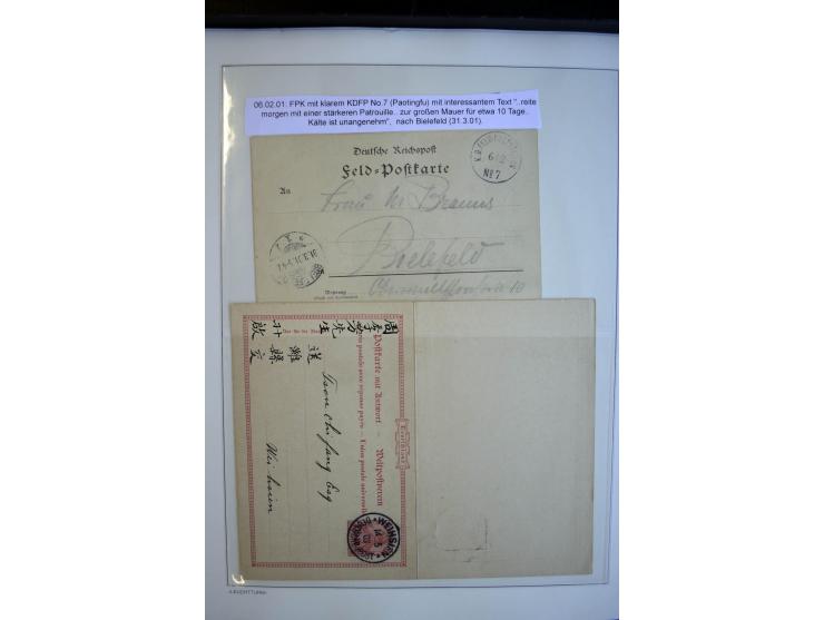 1897/1915, interessante Sammlung mit ca. 55 Briefen, Karten und Ganzsachen ab Vorläufer-Ausgaben, dabei R-Sendungen, Feldpost