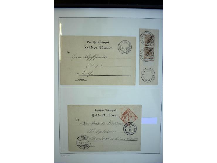1897/1915, interessante Sammlung mit ca. 55 Briefen, Karten und Ganzsachen ab Vorläufer-Ausgaben, dabei R-Sendungen, Feldpost