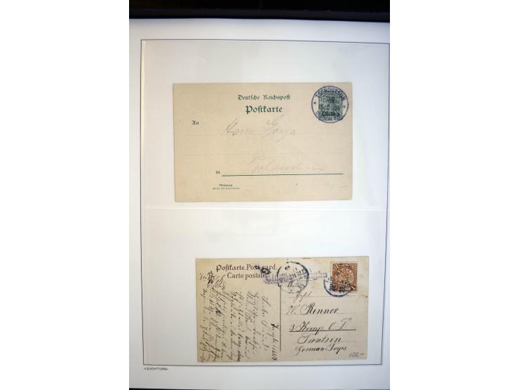 1897/1915, interessante Sammlung mit ca. 55 Briefen, Karten und Ganzsachen ab Vorläufer-Ausgaben, dabei R-Sendungen, Feldpost
