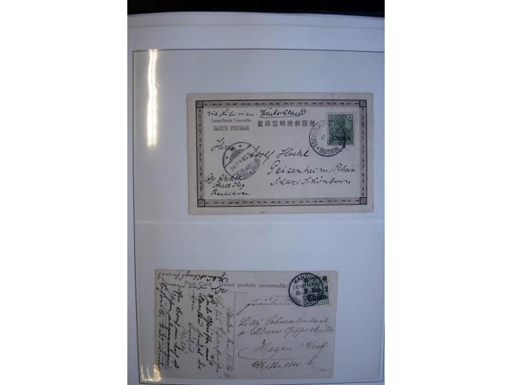 1897/1915, interessante Sammlung mit ca. 55 Briefen, Karten und Ganzsachen ab Vorläufer-Ausgaben, dabei R-Sendungen, Feldpost
