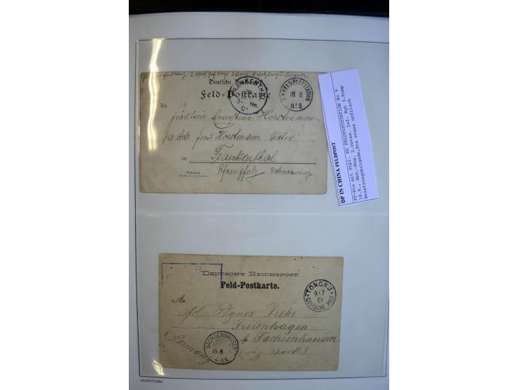 1897/1915, interessante Sammlung mit ca. 55 Briefen, Karten und Ganzsachen ab Vorläufer-Ausgaben, dabei R-Sendungen, Feldpost