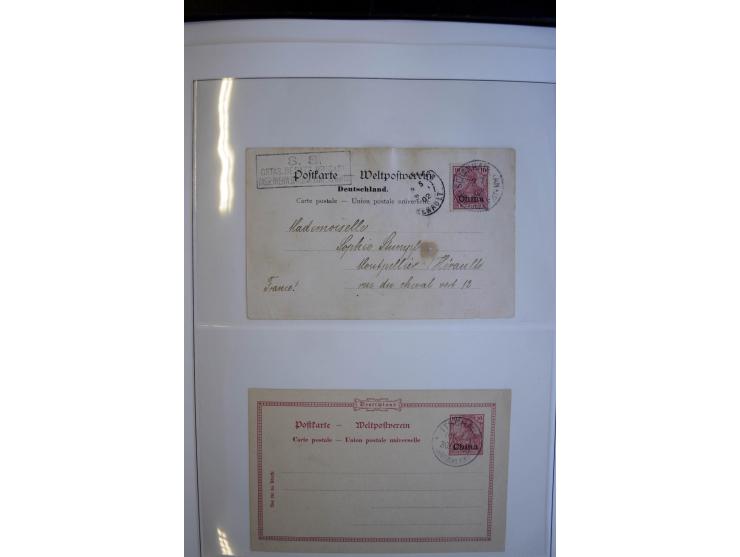 1897/1915, interessante Sammlung mit ca. 55 Briefen, Karten und Ganzsachen ab Vorläufer-Ausgaben, dabei R-Sendungen, Feldpost