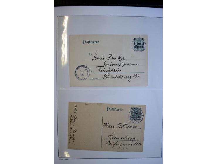 1897/1915, interessante Sammlung mit ca. 55 Briefen, Karten und Ganzsachen ab Vorläufer-Ausgaben, dabei R-Sendungen, Feldpost