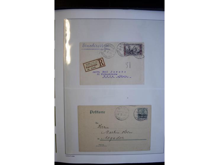 1900/1913, Sammlung mit ca. 30 Briefen, Karten und Ganzsachen, dabei viele R-Briefe und Karten, Satzfrankaturen, interessante