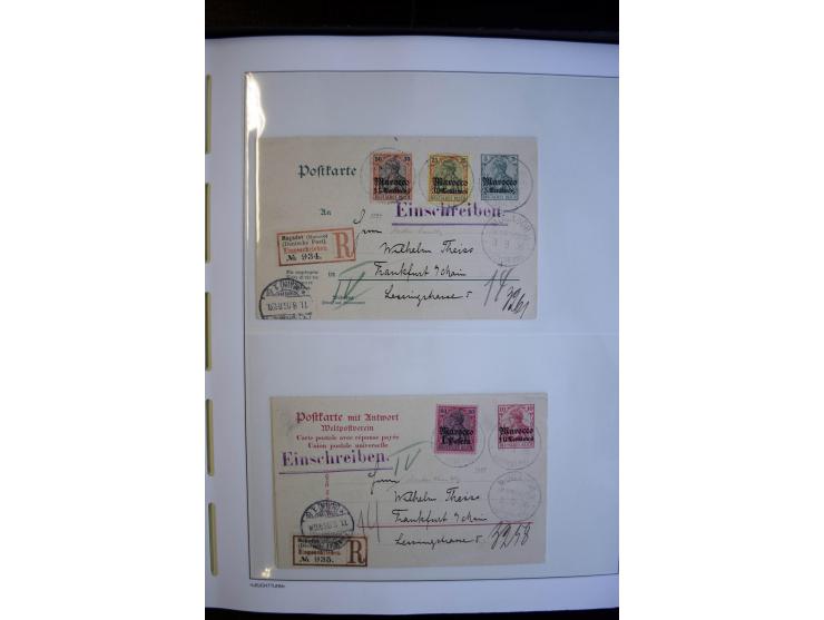 1900/1913, Sammlung mit ca. 30 Briefen, Karten und Ganzsachen, dabei viele R-Briefe und Karten, Satzfrankaturen, interessante
