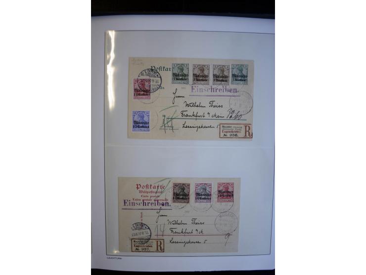 1900/1913, Sammlung mit ca. 30 Briefen, Karten und Ganzsachen, dabei viele R-Briefe und Karten, Satzfrankaturen, interessante