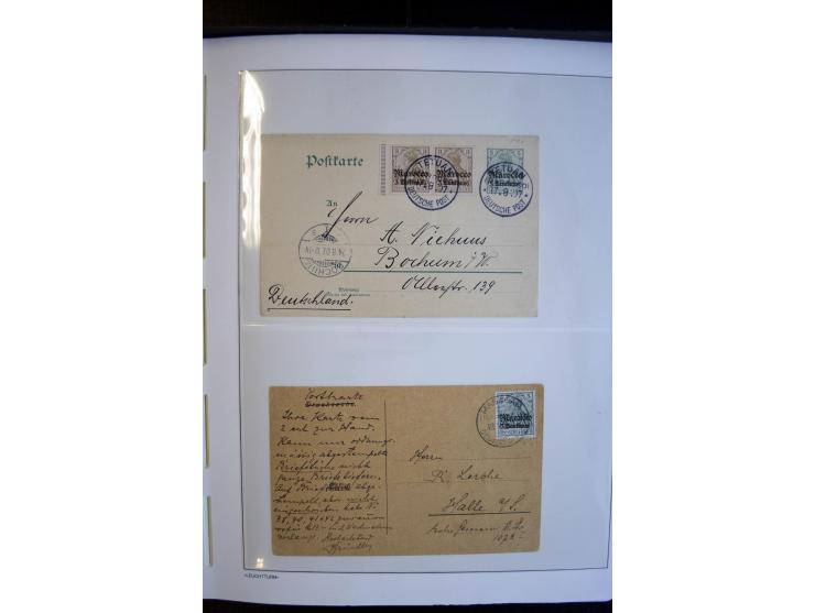 1900/1913, Sammlung mit ca. 30 Briefen, Karten und Ganzsachen, dabei viele R-Briefe und Karten, Satzfrankaturen, interessante