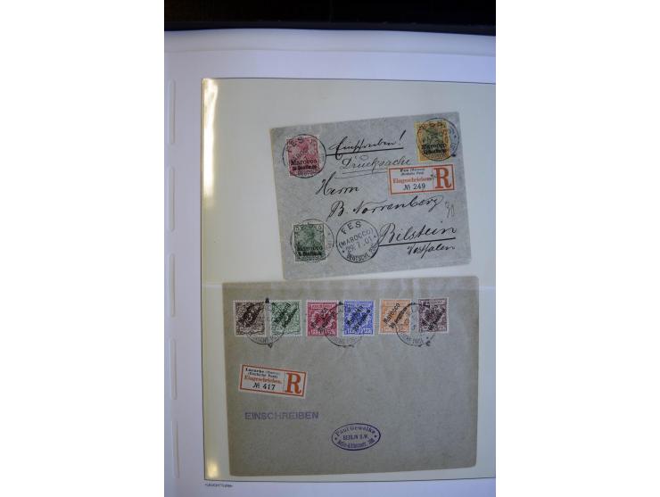 1900/1913, Sammlung mit ca. 30 Briefen, Karten und Ganzsachen, dabei viele R-Briefe und Karten, Satzfrankaturen, interessante